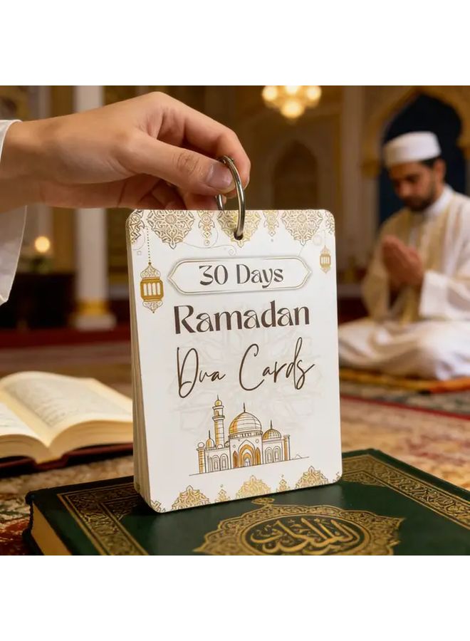 30 Days Ramadan Dua Cards Islamic Daily Prayer Reference Set Eid Mubarak Gift - Image 5